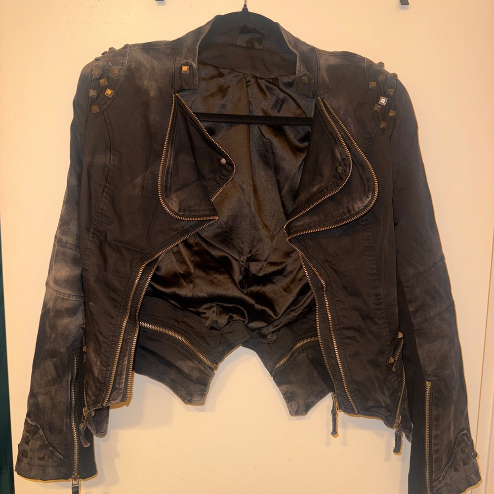 Double Zero Black Studded Leather Jacket - Picture 5 of 5